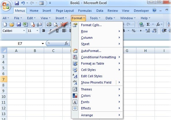 Menu Format