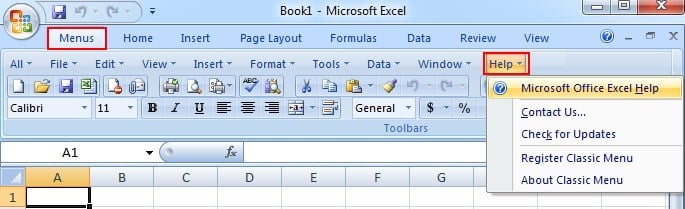 Menu Help